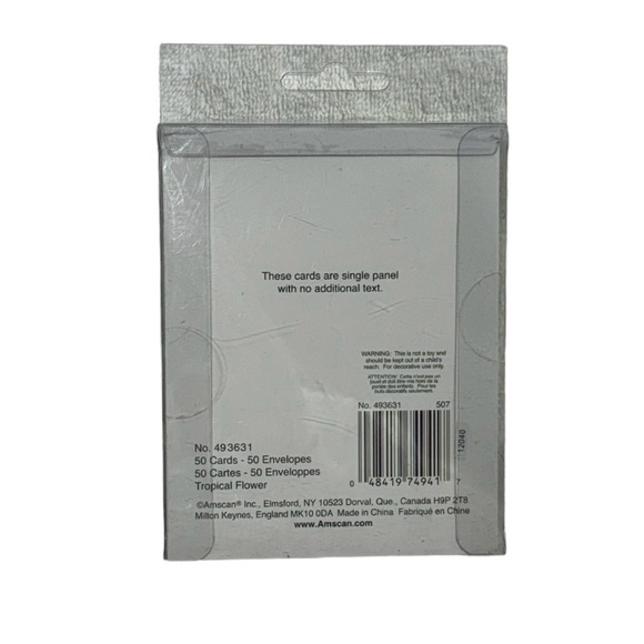 Amscan novelty flower invitations & envelopes. Set of 50 brand new in package! - Picture 4 of 7